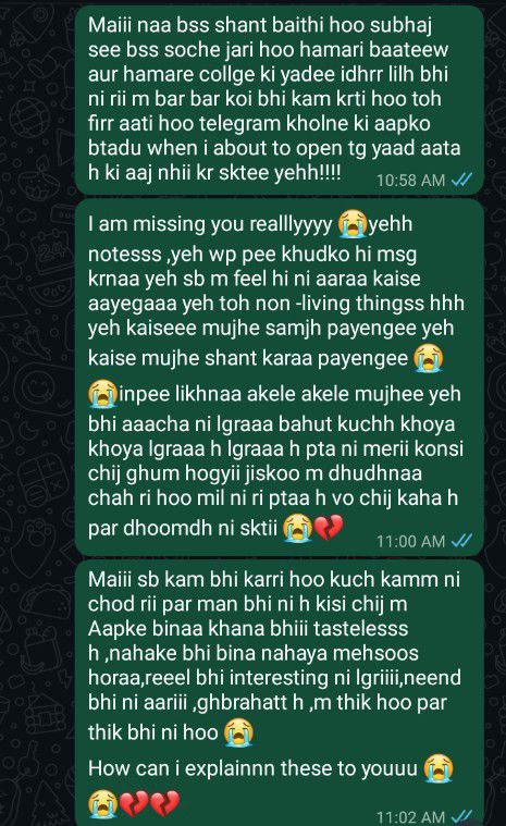 A WhatsApp message challenge between Adarsh and Payal